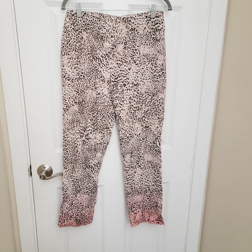 Zac And Rachel leopard/animal print pull-on pants in pink - Picture 2 of 9
